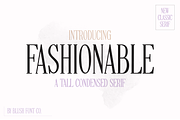 FASHIONABLE Tall Condensed Serif, a Serif Font by Blush Font Co. (Thumbnail 1 of 5)