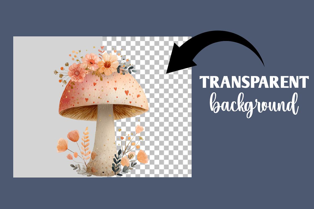 Watercolor Spring Mushrooms Clipart, an Illustration by Designworld (Photo 6 of 6)