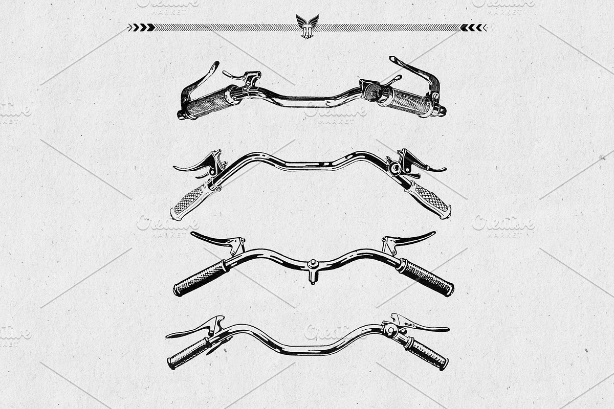 Classic Motor Bike Car Parts '33-'39, an Illustration by ArtefShop (Photo 12 of 13)