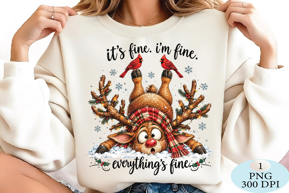 Everything's Fine Christmas PNG, a Seasonal Illustration by Daily.Designs (Photo 2 of 5)