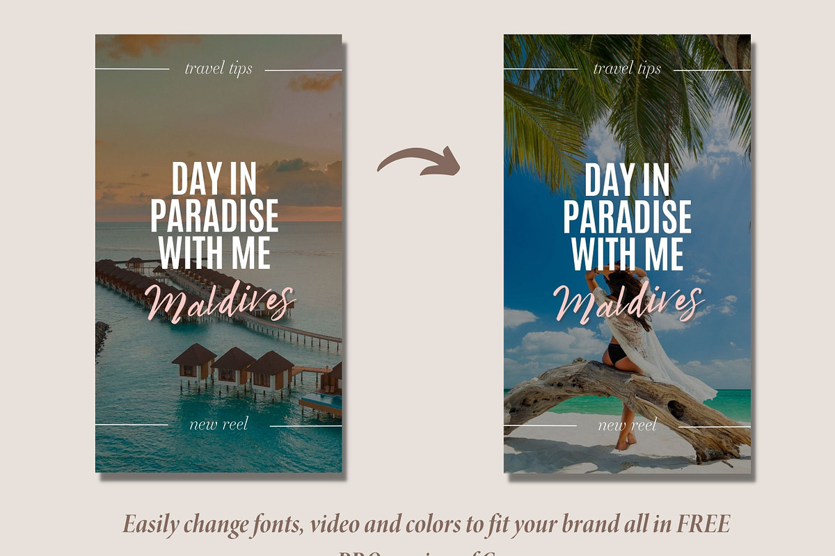 Travel Reel Covers Templates, a Social Media Template by design4social (Photo 9 of 9)
