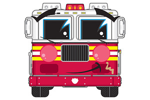 Fire Engine with Face