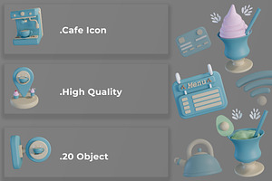 3D Cafe Icon