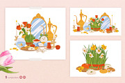 Happy Nowruz Day. Vector set, a Seasonal Illustration by Tata Pilip (Thumbnail 3 of 14)