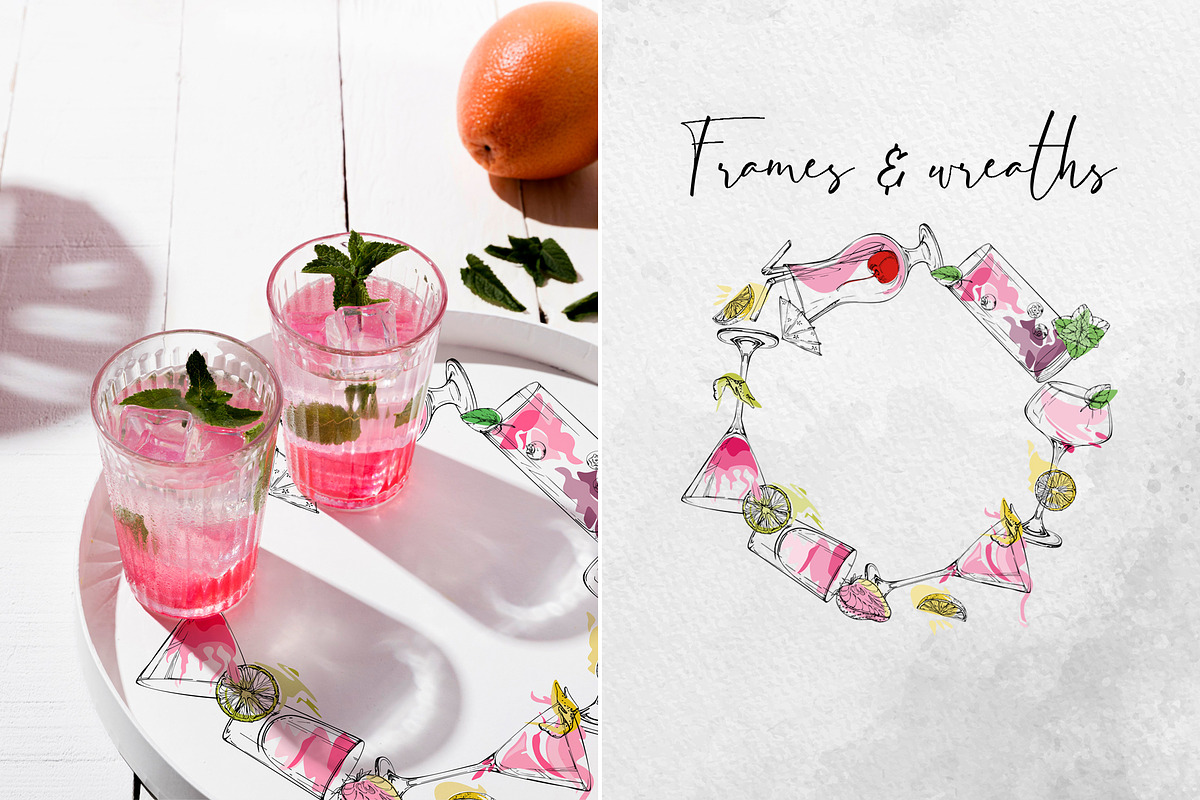 Strawberry cocktails, a Food Illustration by MsFlaffy (Photo 7 of 12)