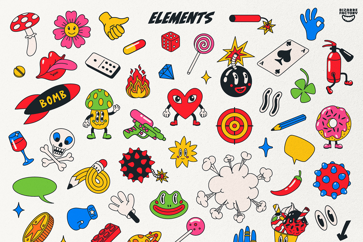 Crazy cartoon collection, an Illustration by Bizarre Factory (Photo 2 of 11)