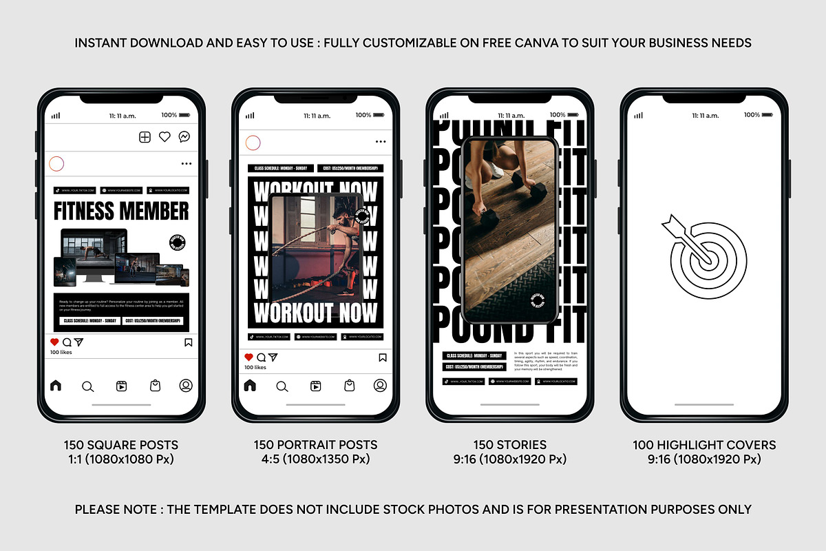 Fitness White Template, a Social Media Template by Kalubuak (Photo 2 of 10)