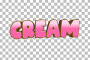 Cream Editable Text Effect PSD, a Layer Style Add-On by TrueVector (Thumbnail 2 of 2)