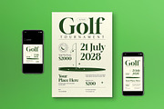 Serif Golf Tournament Flyer Set, a Flyer Template by graphicook (Thumbnail 1 of 3)
