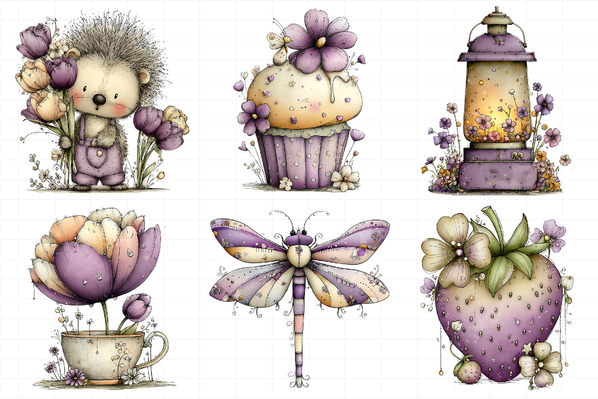 Whimsical Spring Clipart, an Illustration by Daily.Designs (Photo 3 of 7)