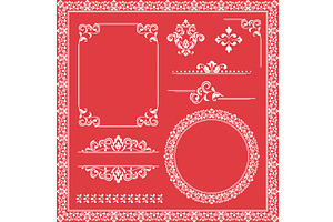 Vintage Set. Floral elements for, an Illustration by RODINA