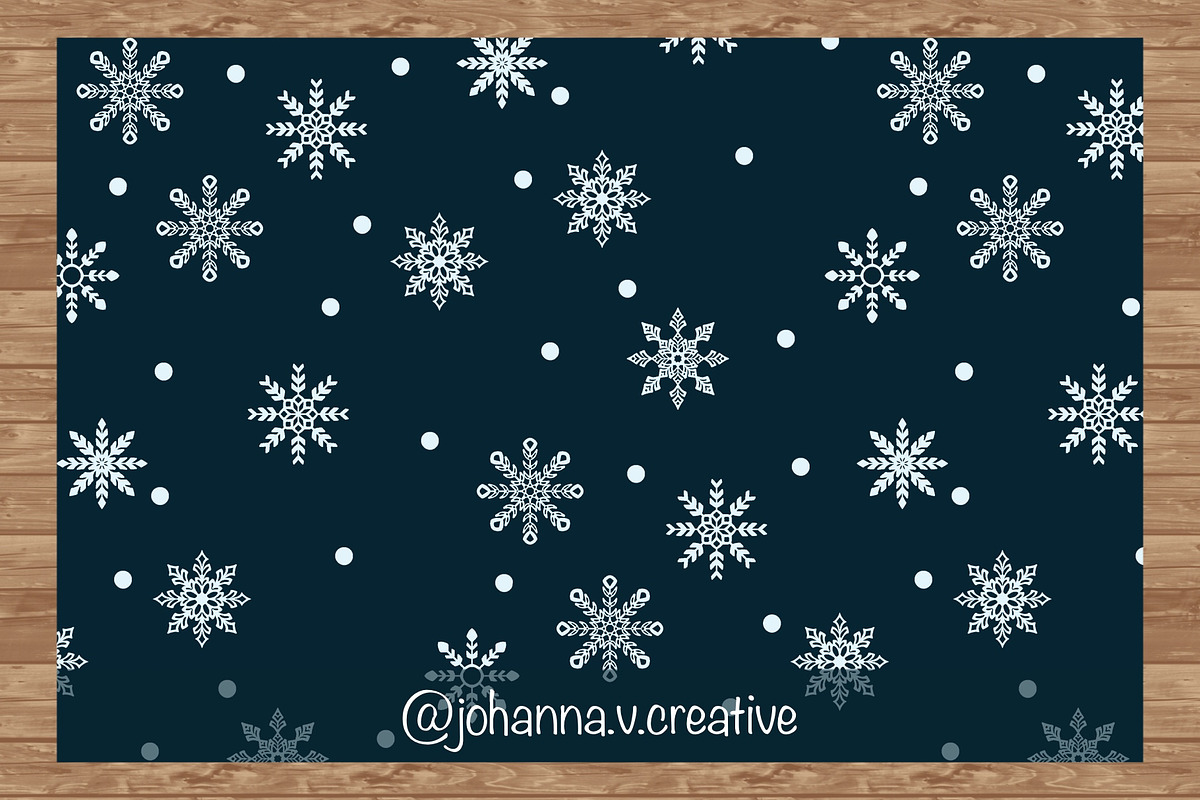 Snowflake Seamless Pattern, an Illustration by Johanna V. Creative (Photo 2 of 5)