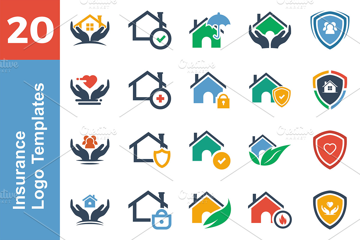 20 Logo Insurance Templates Bundle, a Branding & Logo Template by ...