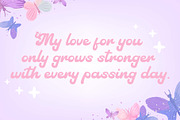 Cute Butterfly - Retro Script Font, a Script Font by Densu Creative (Thumbnail 5 of 9)