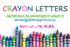 Crayon Letters Font, a Script Font by OWPictures