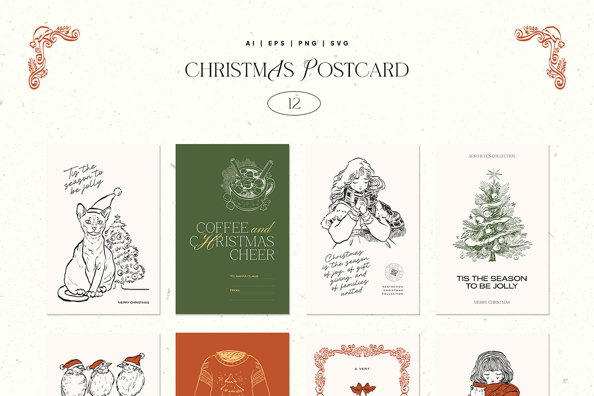 Aesthetics Christmas | Illustration, a Seasonal Illustration by KetteCreate (Photo 11 of 21)