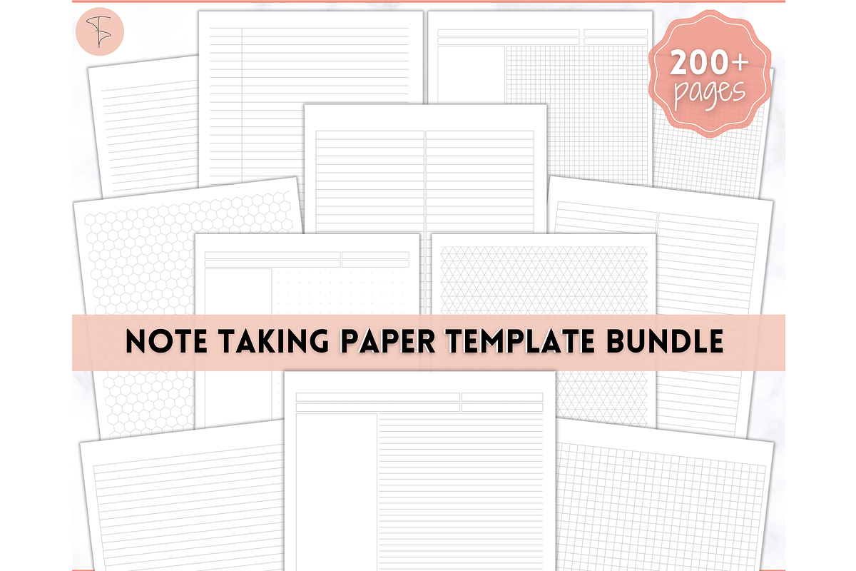 Note Taking Printable Paper Template, a Stationery Template by Templatables (Photo 5 of 10)