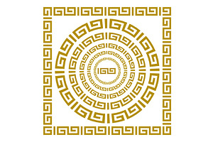 gold Greek borders. vector, a Background Graphic by Rommeo79