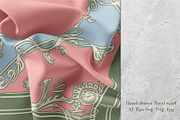 Belle Époque Garden Silk Scarf, an Object Graphic by ilustrinna (Thumbnail 2 of 7)