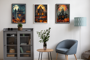 Halloween Wall Art Poster Bundle