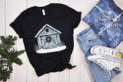 Vintage Christmas Farm Clipart, an Illustration by designcity5 (Thumbnail 4 of 5)
