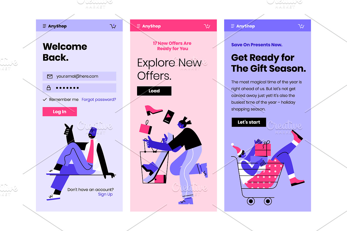 SALE! E-Commerce Illustration Kit, an iPhone Mockup by Formfrom (Photo 8 of 18)