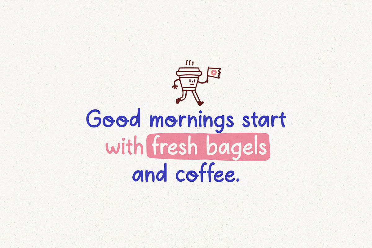 Sweet Bagel font, a Handwritten Font by George Bourle (Photo 2 of 7)