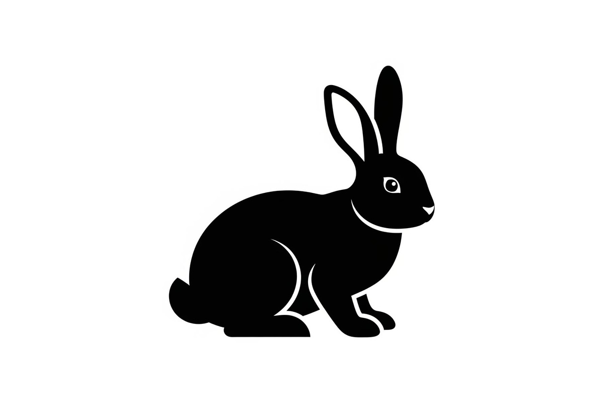 Cute Rabbit Silhouette Vector Bundle, an Illustration by yasushie (Photo 17 of 51)