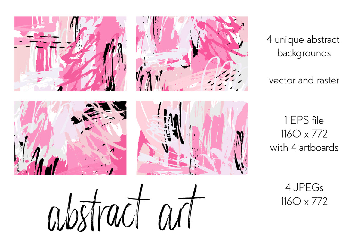 Abstract Art - 4 Backgrounds, a Pattern Graphic by Renata Chizhikova (Photo 2 of 4)