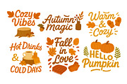 Autumn set, a Seasonal Illustration by ananastya (Thumbnail 9 of 10)