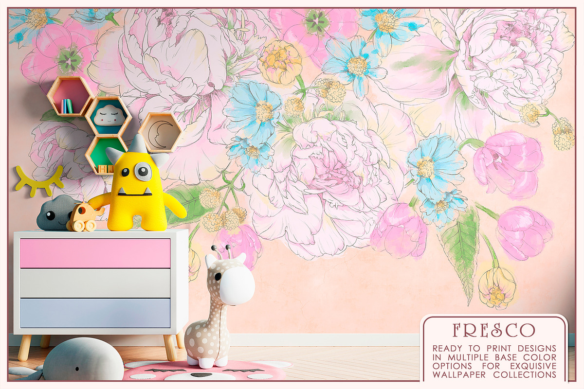 Fresco collection Soft Bloom, a Wallpaper Graphic by Natalia0307 (Photo 6 of 16)