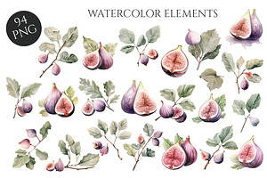 Watercolor Violet History Floral