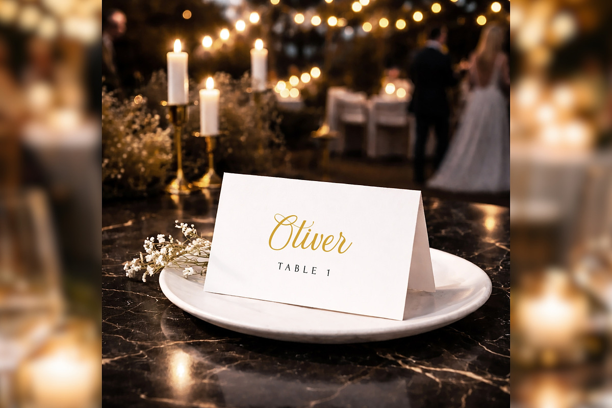 Luxury Place Cards Canva bd004, a Card Template by TyphoonStudio (Photo 1 of 9)