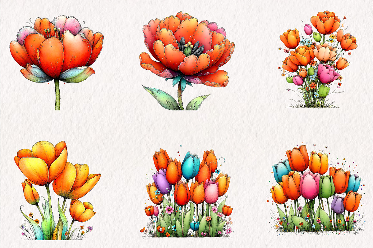 Spring Tulip Sublimation Bundle, an Illustration by CreationArt (Photo 3 of 7)