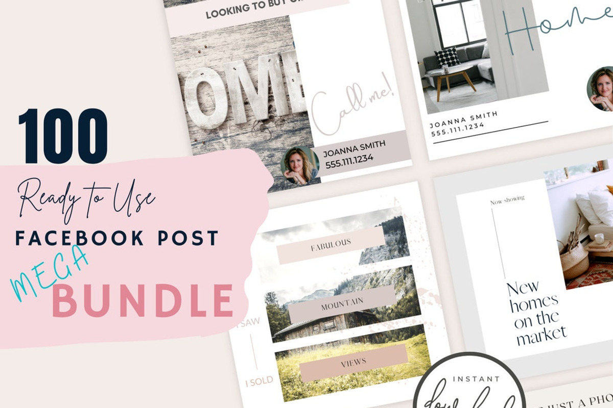 100 Facebook Posts for Realtors, a Social Media Template by RealEstateDreams (Photo 8 of 9)