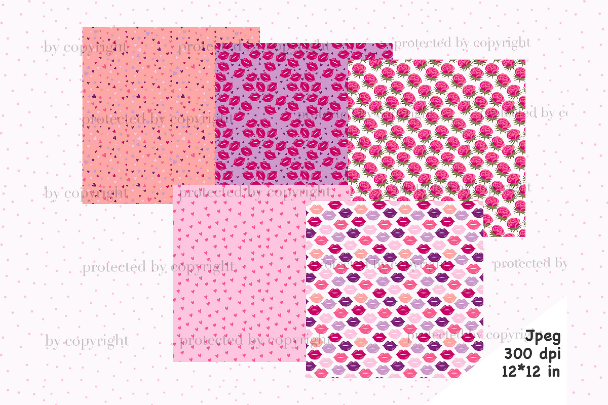 Date Night Patterns, a Pattern Graphic by GlamArtZhanna (Photo 2 of 4)