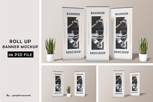 Rollup Banner Mockup, an Advertising Mockup by graphicsecond