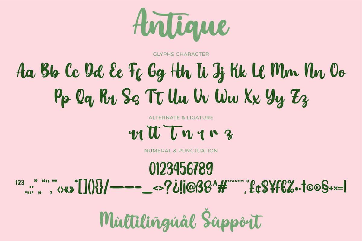 Antique, a Script Font by twinstd (Photo 12 of 13)