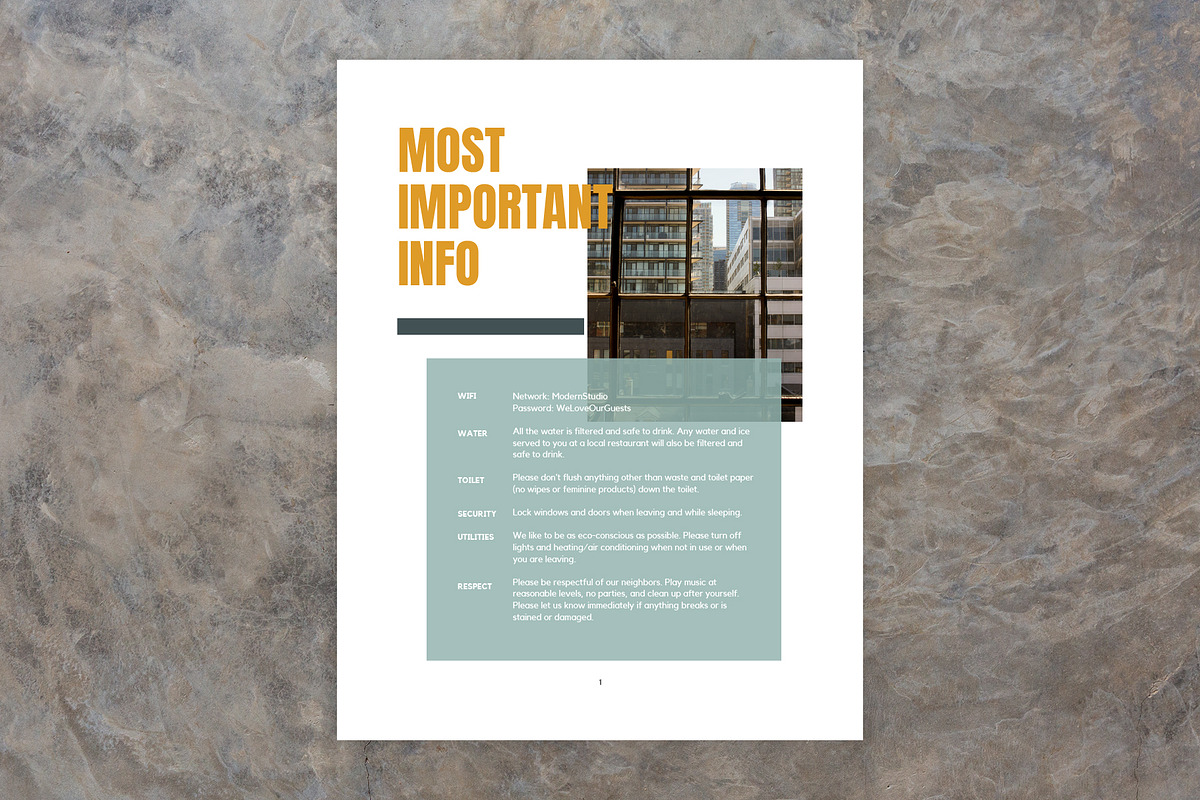 Moderno Welcome Book for Airbnb Host, a Templates & Theme by Kin Studio (Photo 9 of 16)