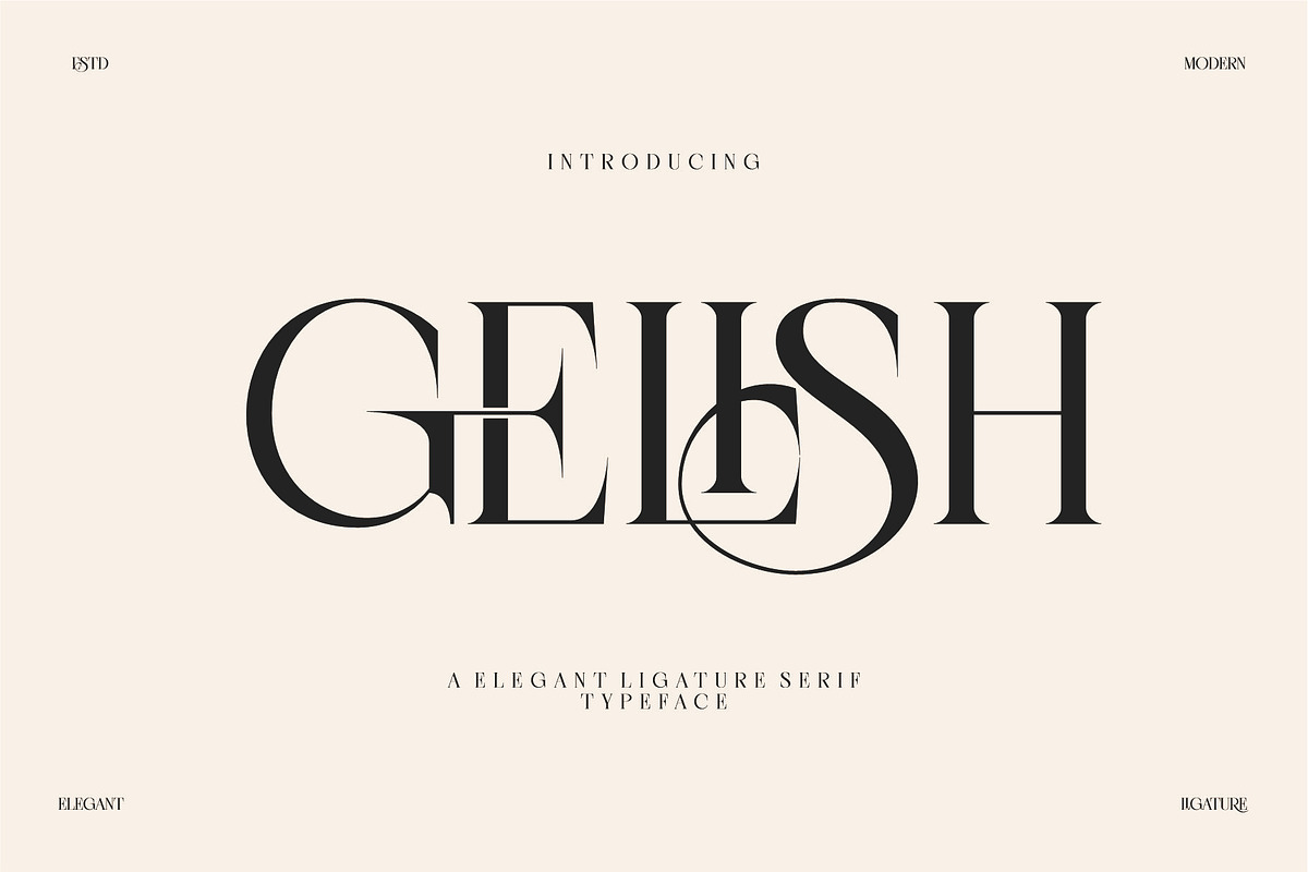 GELISH Elegant Ligature Serif, a Serif Font by Alfinart (Photo 8 of 10)