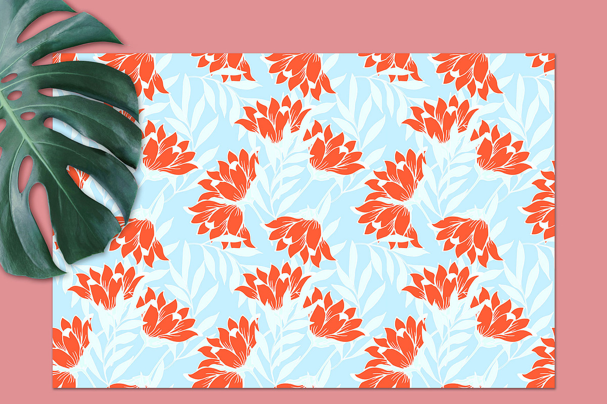20JPG/EPS Tropical floral pattern, a Pattern Graphic by Theraphosath (Photo 14 of 30)