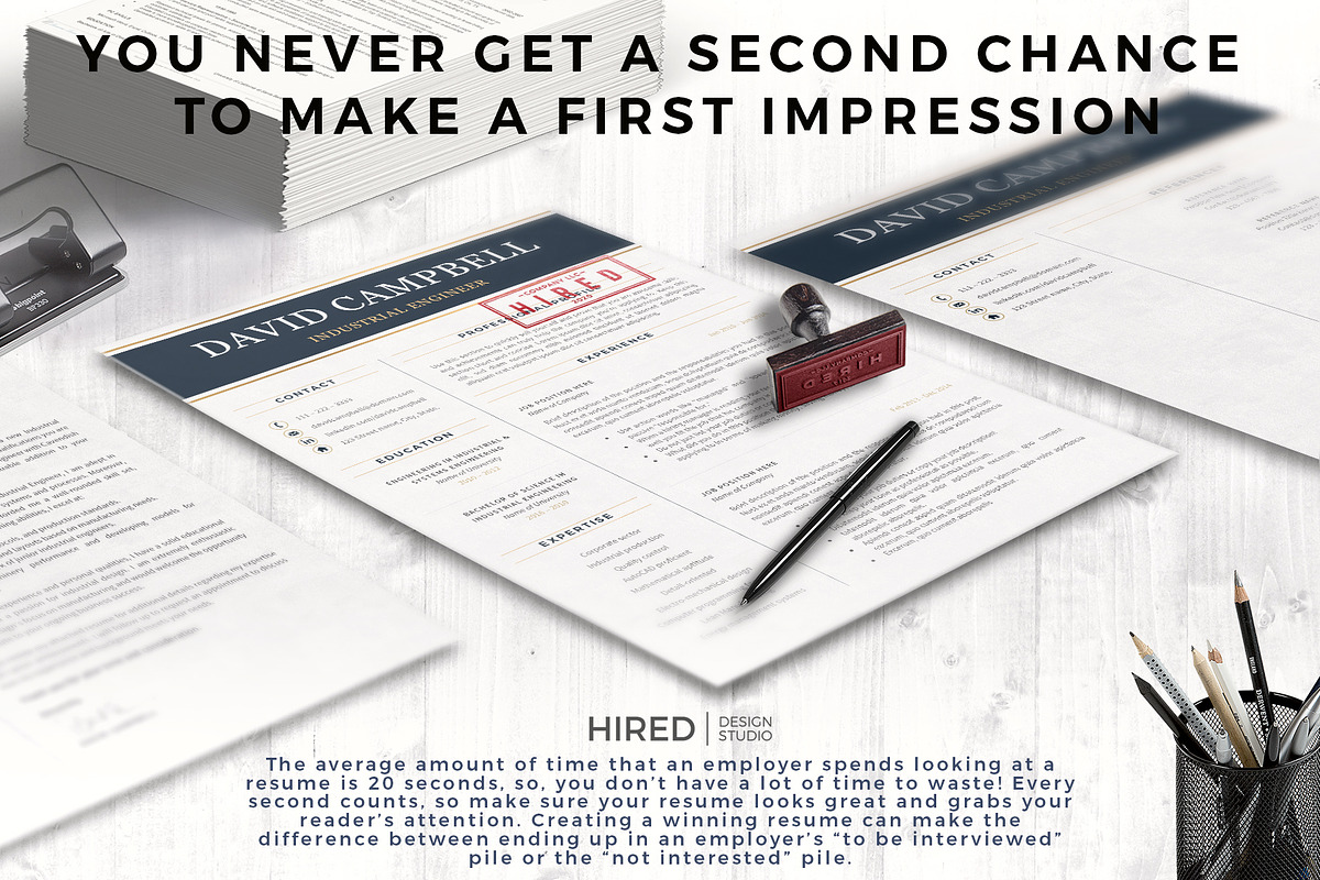 Resume for Engineer. Engineering CV, a Resume Template by HIRED Design Studio (Photo 6 of 11)