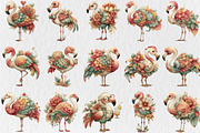 Whimsical Summer Flamingo Clipart, a Seasonal Illustration by Rose Art (Thumbnail 2 of 7)