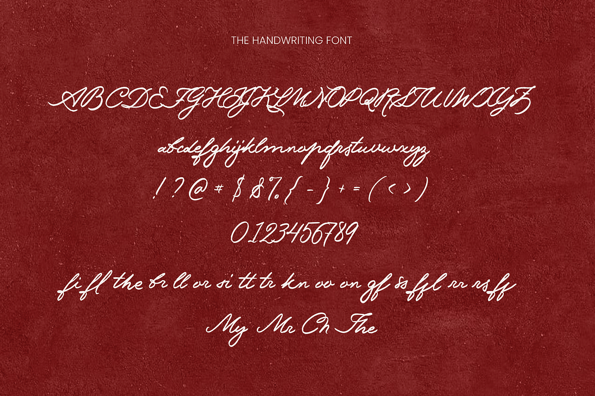 Cherie Rossé Handwritten Font, a Handwritten Font by Pinakiaa Studios (Photo 13 of 14)