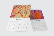 Marbling Art Calendar 2023 InDesign, a Stationery Template by Graphic Fabrica (Thumbnail 5 of 9)