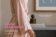 Blush Olive Room Frames Mockups, a Household Mockup by Muse Mockups (Thumbnail 15 of 19)