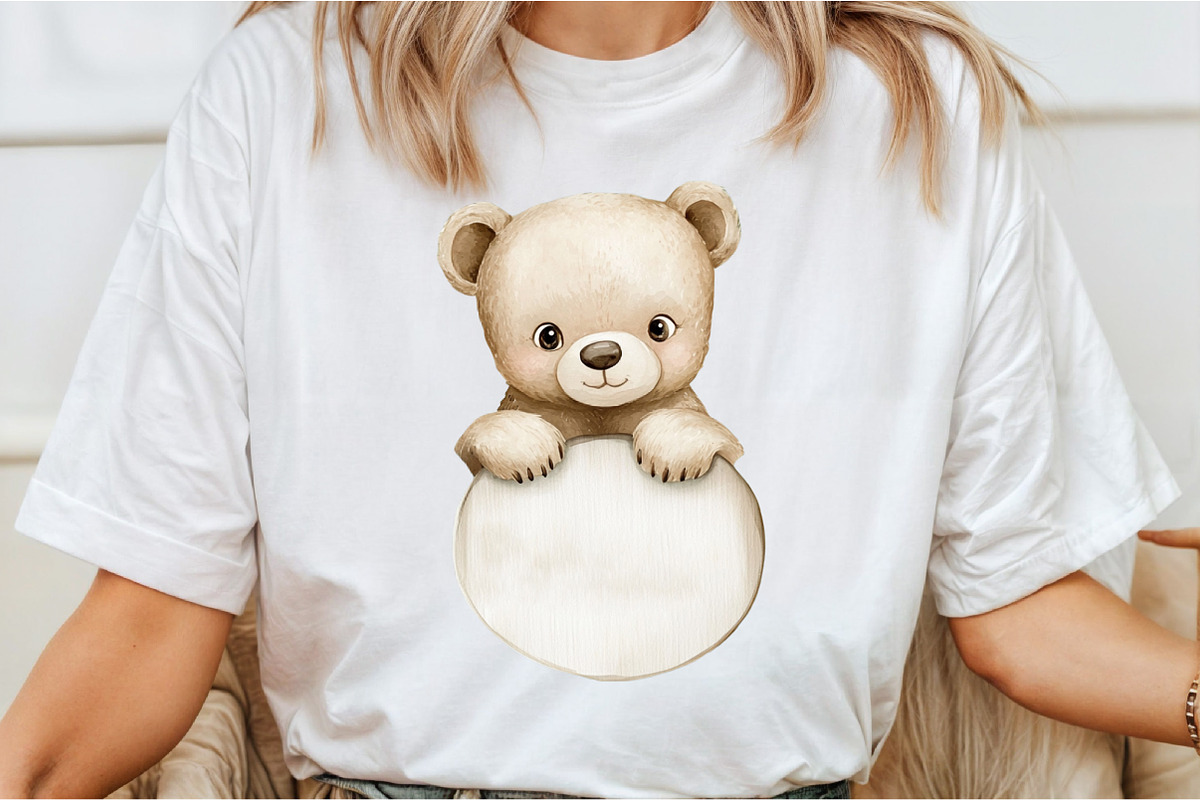 Watercolor Boho Teddy PNG, an Illustration by DreamCafeArt (Photo 3 of 7)