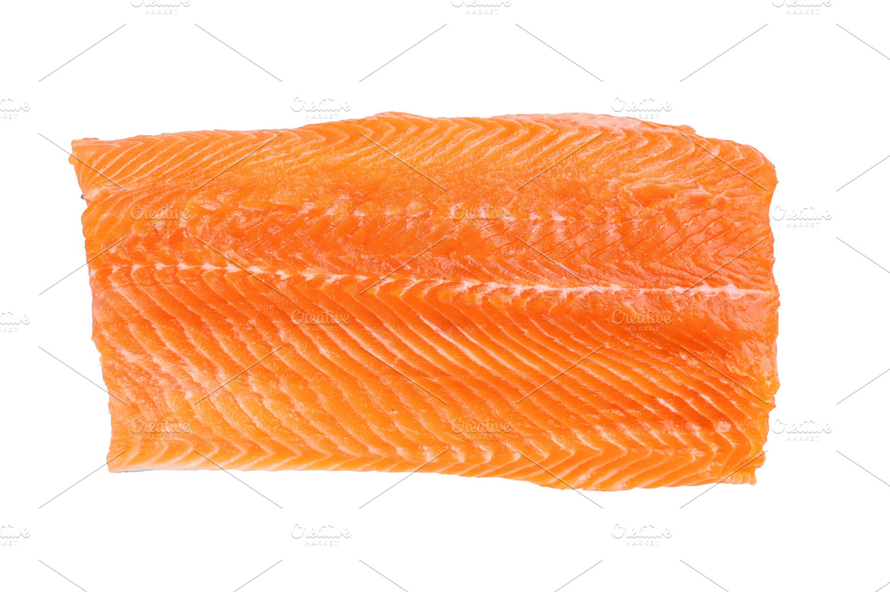 Fresh raw salmon fillet portions isolated on white background he, a Food & Drink Photo by composter-box@mail.ru