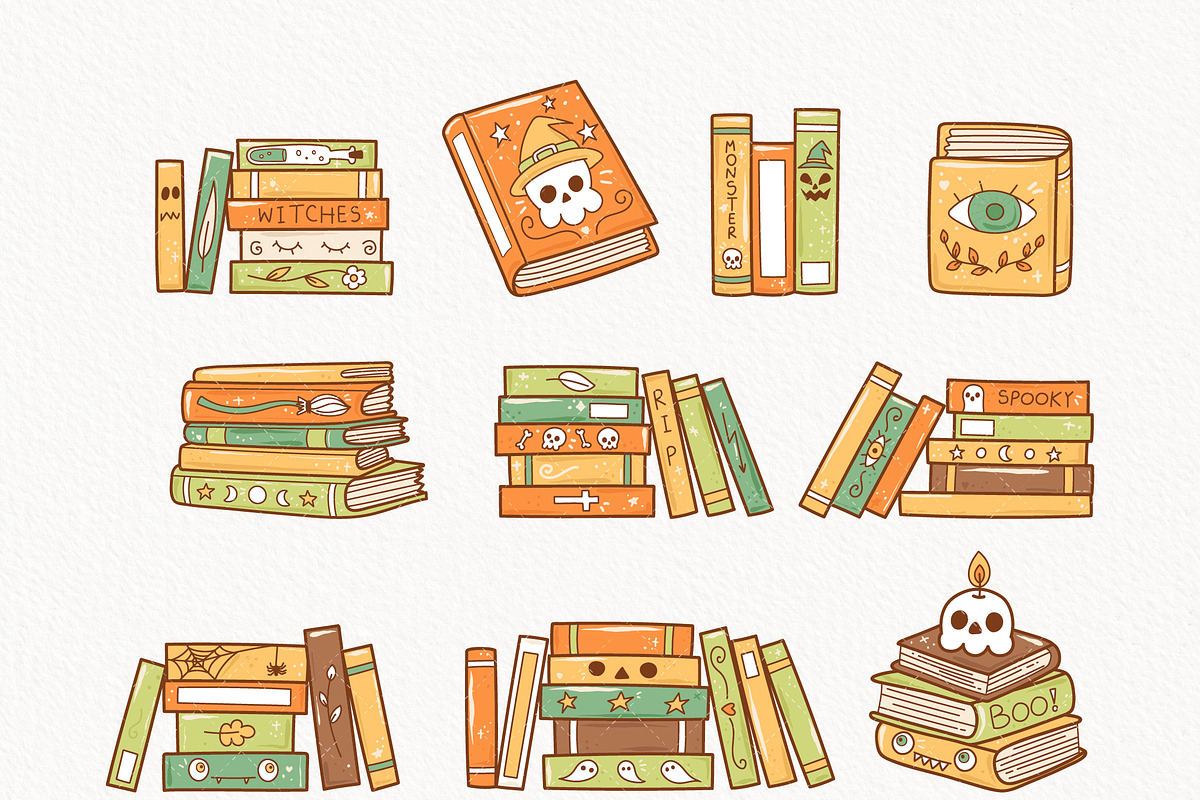 Cozy Bookish Ghost Clipart | Ghost, an Education Illustration by TitaLivingArt (Photo 4 of 9)