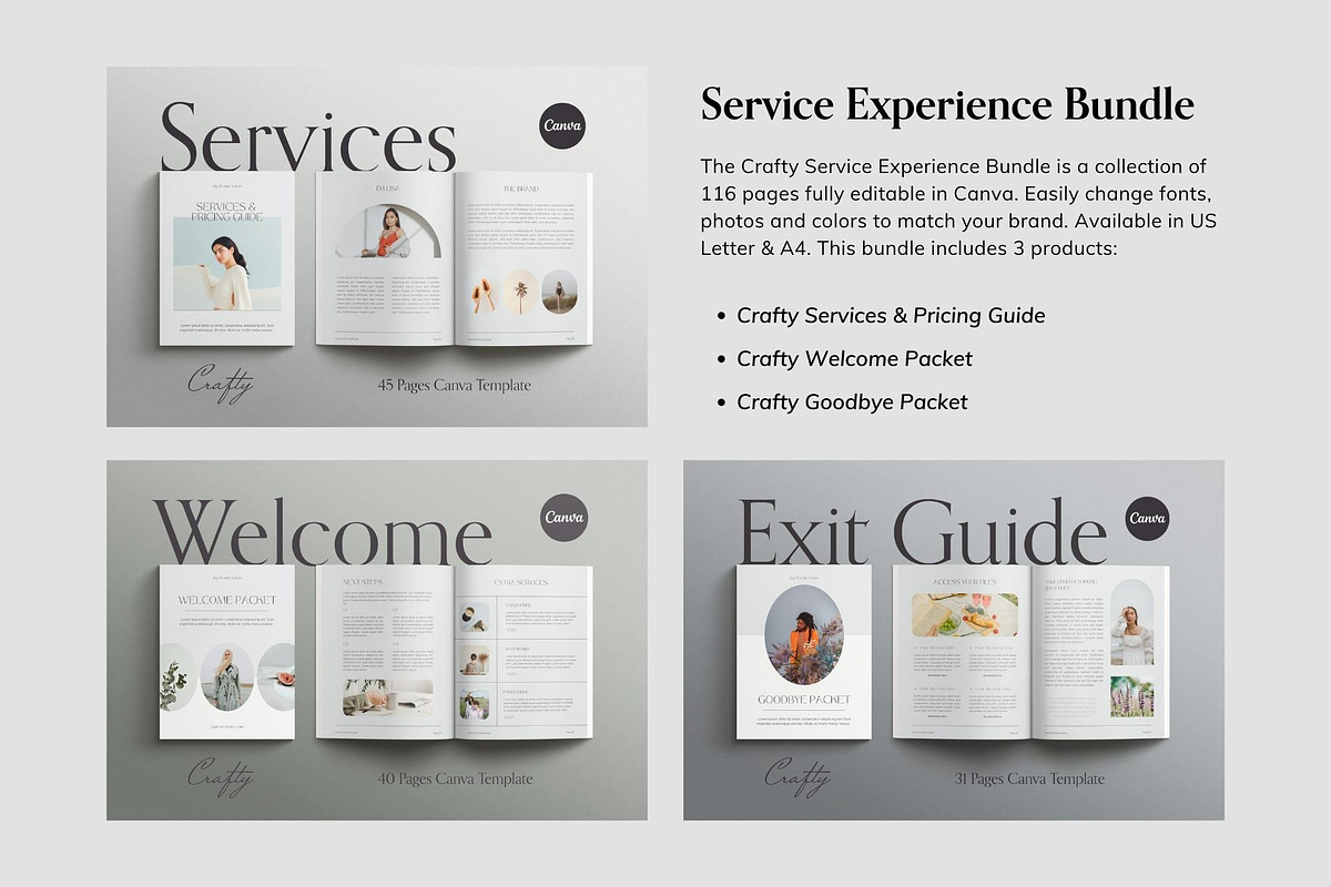 Service Experience Canva Templates, a Magazine Template by Sierra Creative Studio (Photo 2 of 17)